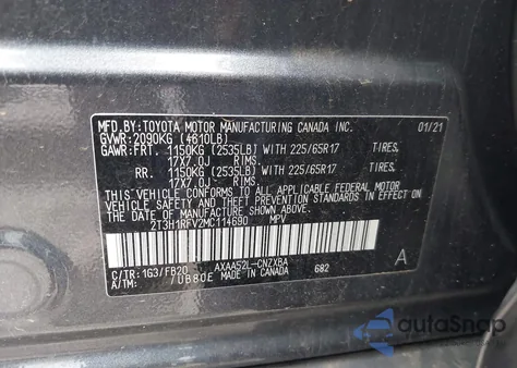 2021 Toyota Rav4 Le from USA, damaged, VIN 2T3H1RFV2MC114690